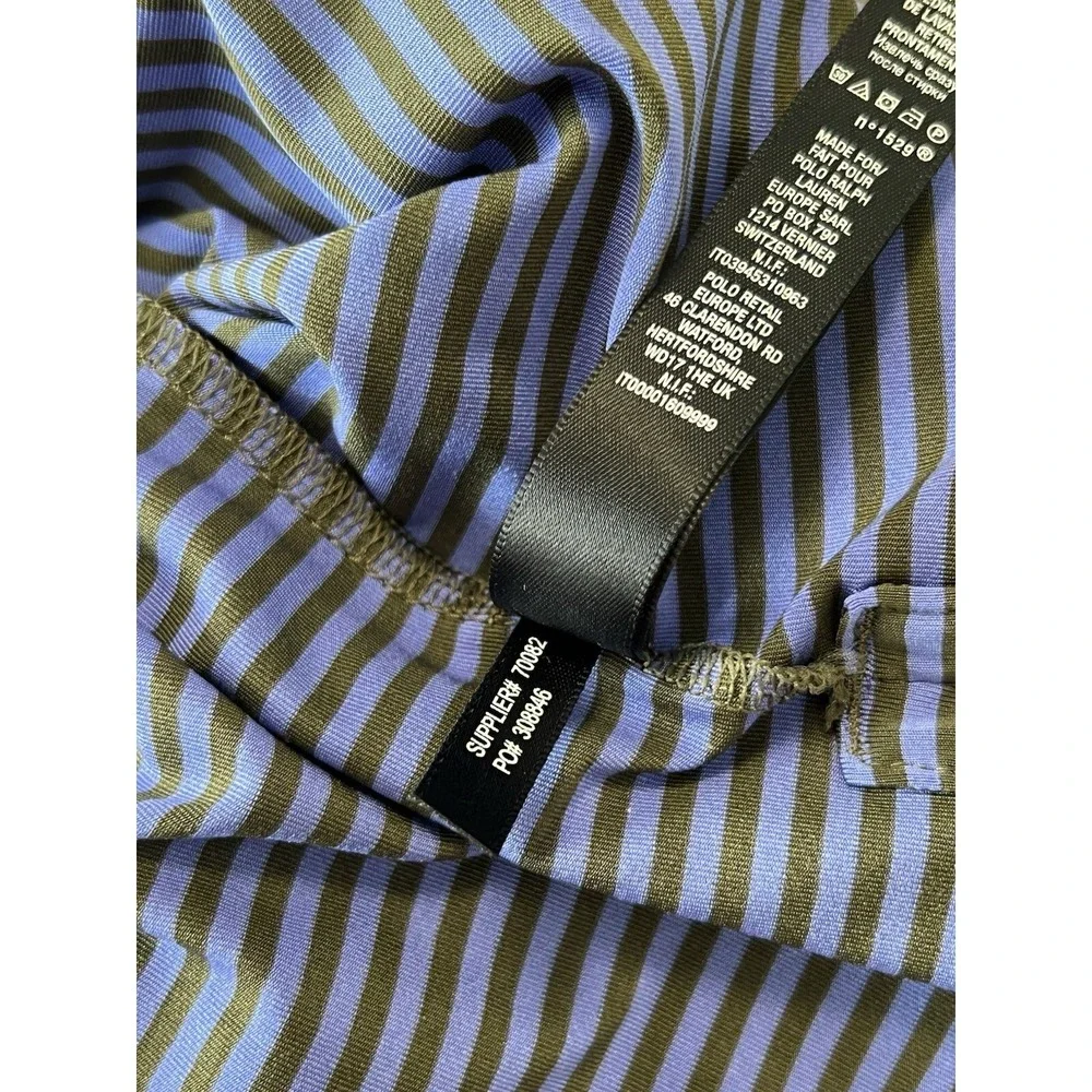 RLX Ralph Lauren Golf Polo Blue‎ Striped Martis Camp / Men's Large